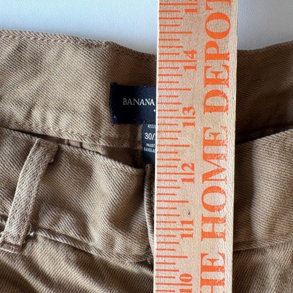 Banana‎ Republic Cargo Pants Khaki Tan Straight Leg Utility Mens 30x30 - Picture 6 of 8